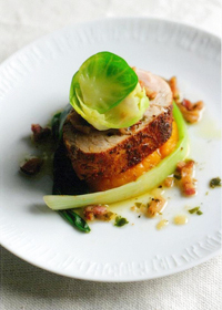 ロースト　カナダポーク　テンダーロイン温かいベーコンドレッシング和え