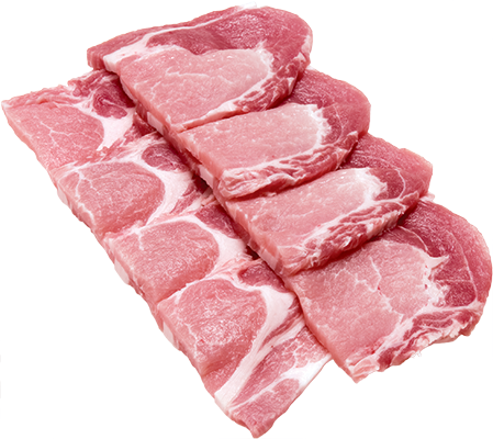 Image of : Pork Rib Steak, Boneless, Sliced For Yakiniku Barbecue